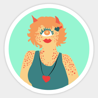 Speckled sweetheart Sticker